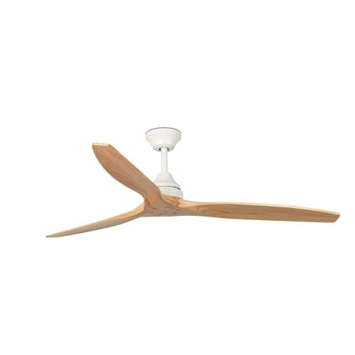 Image of Faro Alo Large White, Wood DC Ceiling Fan 6 Speed
