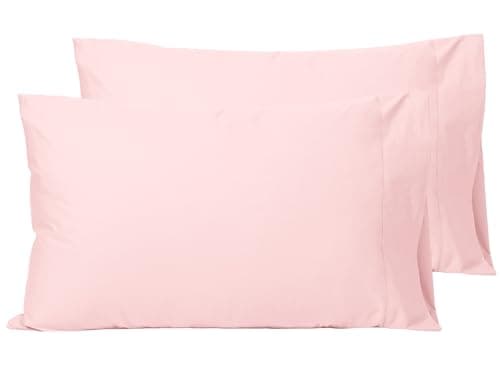 Image of Sylvanora Pillow Cases 2 Pack, Soft & Premium 100% Egyptian Cotton Bedding, Breathable with Envelope Closure, Standard Size 50x75cm (Dark Pink, Pack of 2)
