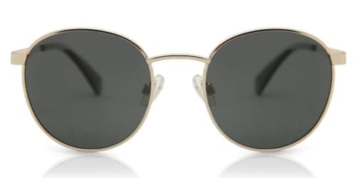 Image of Polaroid PLD 2053/S 2F7 GOLD GREY, 51, ROUND/OVAL, Polarized
