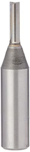 Image of Trend CraftPro Straight Two Flute Router Cutter, 1/2 Inch Shank, 5mm Cut Diameter & 16mm Cut Length, Tungsten Carbide Tipped, C004X1/2TC