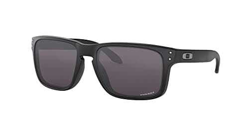 Image of OAKLEY Men'S Mod. 9102 Sun Holbrook 9102E8 55 Rectangular Sunglasses 55, Matte Black/Prizmgrey