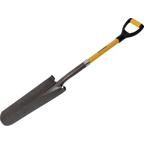 Image of Roughneck Drainage & Post Hole Shovel - Carbon Steel Sharpened Blade, Fibreglass Handle & Double-Injected D-Grip for Drainage, Fencing, Utilities & Groundwork - 1070mm (42")