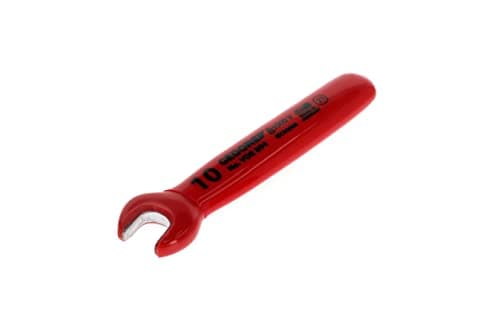 Image of Gedore VDE89410 10 mm VDE Single Open Ended Spanner - Red