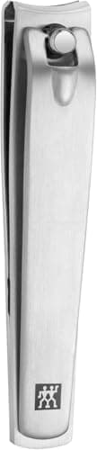 Image of ZWILLING Nail Clipper (for fingernails and toenails, strong leverage, slightly curved cutting edge, hypoallergenic), Premium, Silver, 85 mm