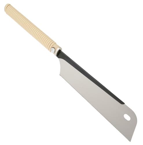 Image of Japanese Pull Saw 10inch SK5 High Carbon Steel Japanese Hand Saw 17 Teeth Japanese Saw Lightweight Beech Handle Carpenter Cut Saw for Ultra Fine Cross-Cut Rip-Cut