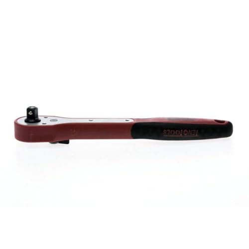 Image of Teng Tools 1400FRP 1/4" FRP Quick‑Release Ratchet – Lightweight Steel‑Reinforced Fibre Handle, 45‑Tooth 8° Action, 62Nm Max Torque, Bi‑Metal Comfort Grip, DIN 3122D, 150mm Compact