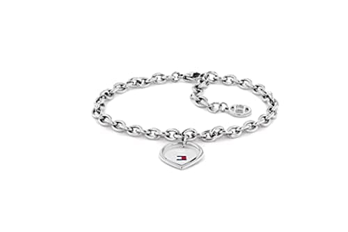 Image of Tommy Hilfiger Jewelry Women's Bracelet in Stainless Steel with a Heart Charm - 2780553