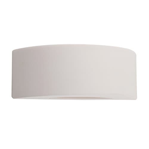 Image of MiniSun | Modern Curved Ceramic Uplighter Wall Wash Lamp in a Paintable White Finish | Outdoor Wall Lights, Home Décor & Improvement Essential | Mains Wired