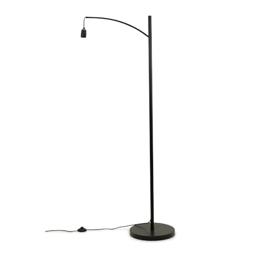 Image of ValueLights | Black Metal Curve Stem Floor Lamp Base | Home Décor, Bedside & Desk Lamp
