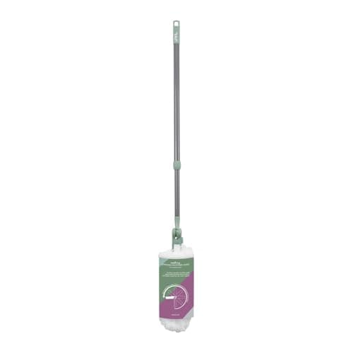 Image of JVL Extendable Microfibre Duster, Telescopic Handle for High Reach Dusting, Soft Microfibre Head Household Cleaning Tool – Grey