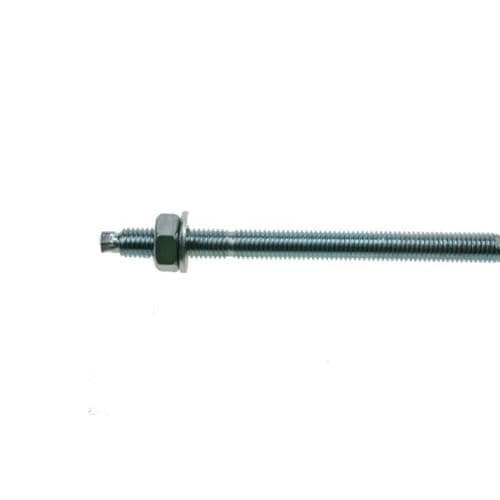 Image of 1x M12 x 160mm Chemical Resin Anchor Threaded Bar Stud Zinc Plated, Compatible With Spin In & Hammer In Resin Capsules
