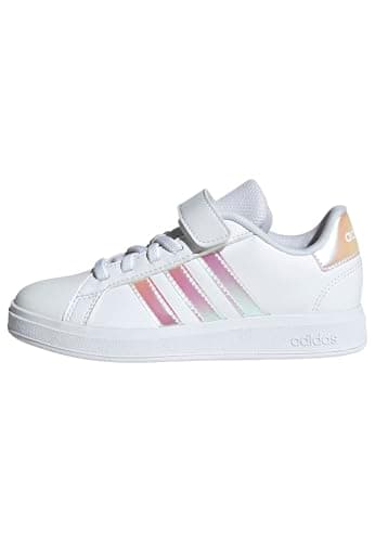 Image of adidas Unisex Kids Grand Court 2.0 Shoes Children, Cloud White/Matte Silver/Cloud White, 13.5 UK Child