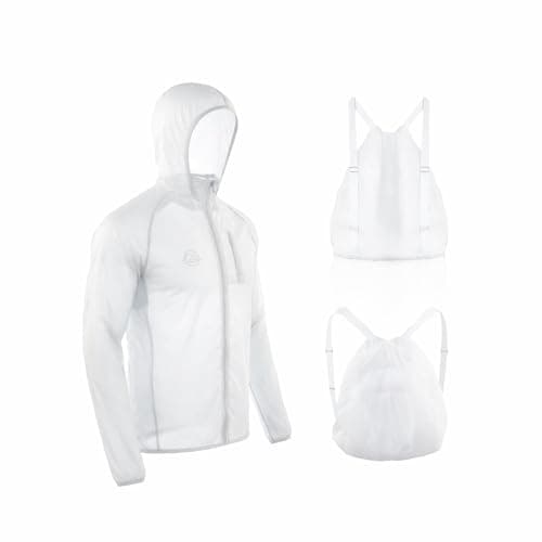 Image of Terradorn Lightweight Cycling Packable Windbreaker Jacket for Men, Sun Protection Water-Resistant & Breathable Skin Coat, Hooded Outdoor Hiking Running Travel Jacket (Fold into Backpack)