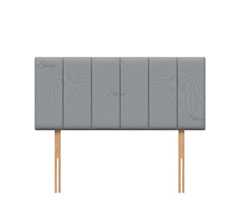 Image of STOREX Plush Fabric Padded Lined Headboard For Devan Bed Bedroom Furniture Size 2Ft 6Inch/ 3Ft/ 4Ft/ 4Ft 6Inch/ 5Ft /6Ft -20 Inch Height 20inch (Silver, 20inch Height 3Ft Single)