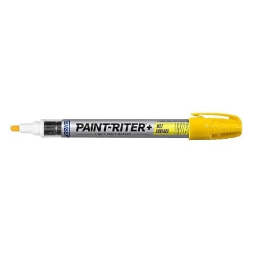 Image of Markal Pro-Line WP Wet Surface Paint Marker Pen (Box of 12, Yellow)