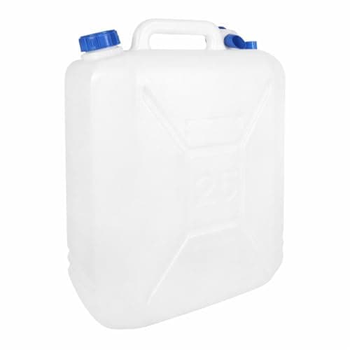 Image of Milestone 25L Portable Water Carrier Jerry Can | HDPE Plastic | Carry Handle & Easy Pour Spout | Leak Proof Water Container for Camping & Hiking | 50cm x 36cm x 20cm