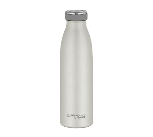 Image of THERMOcafé by THERMOS TC Bottle Beige Matt 0.50 L, Insulated Flask Made of Stainless Steel, Carbonated Proof, 12 Hours Hot 24 Hours Cold, Leak-Proof, for School, On the Go and Office
