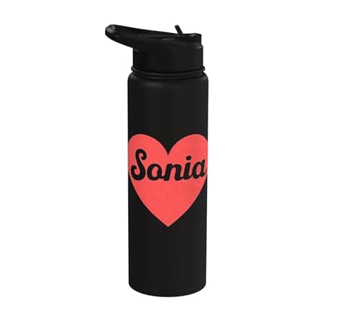 Image of I Heart Sonia - First Names and Hearts, I Love Sonia Stainless Steel Insulated Water Bottle
