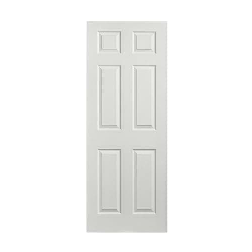Image of Internal Door 1981 x 762mm 6 Panel White Primed Moulded Door Trimmable Reversible Interior Door Traditional Panel Design