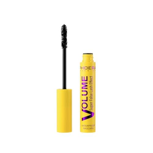 Image of PHOERA Volumizing Waterproof Fiber Mascara – Smudge-Proof, Long-Lasting, False Lash Effect – Up to 12x More Volume, 24H Wear – Clean, Vegan, & Hypoallergenic Formula