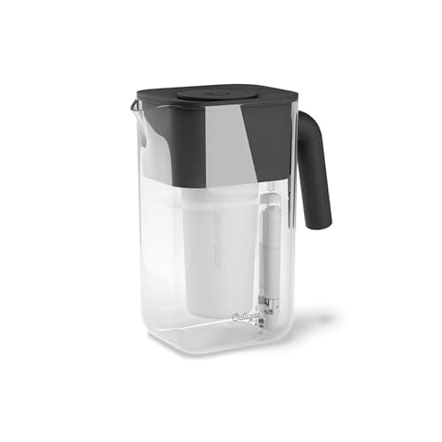 Image of Culligan with ZeroWater Technology 10-Cup Water Filter Pitcher – Includes 5-Stage Advanced Water Filter, IAPMO Certified to Reduce Lead, Total PFAS, Mercury, Fluoride, and Chlorine - Black