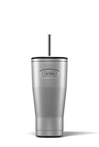 Image of Thermos - Stainless Steel Icon Straw Cup (710ml) BPA Free Metal Water Bottle with Straw, Reusable Gym Bottle, 22hrs Cold Drinks Flask