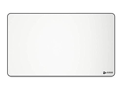 Image of GLORIOUS Gaming Cloth Gaming Mousepad (XL Extended) - Stitched Edges, Smooth Surface for Speed & Control, Anti Slip Base, Machine Washable, XL Extended (610 x 360 x 3mm) - White