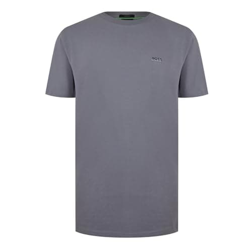 Image of BOSS Mens Logo T-Shirt, Design Short Sleeve Cotton Med Grey L