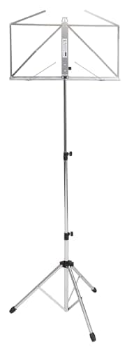 Image of KINSMAN PREMIUM SERIES MUSIC STAND AND BAG - CHROME (OPS55)