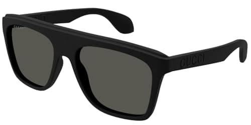 Image of Gucci GG1570S 001 Black/Grey Square Men's Sunglasses