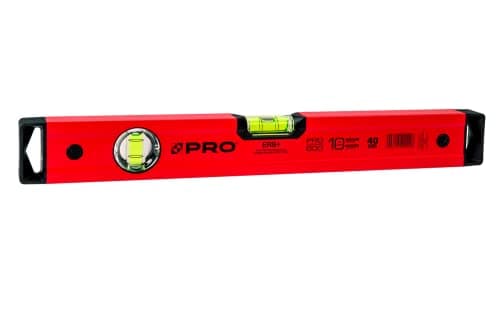 Image of PRO600 Spirit Level 16-inch(40cm) Red Spirit Level Tool with ERS+ Easy Reading System - Precise Leveler with Ergonomic Profile and Anti Shock Absorber