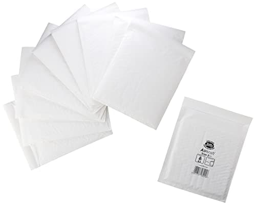 Image of Jiffy Airkraft Postal Bags Bubble-lined Peel and Seal No.2 White 205x245mm Ref JL-AMP-2-10 [Pack of 10]