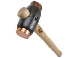 Image of Thor 03-216SFG Copper/Hide Hammer Size 4 – 2470g, 50mm Face – Dual Soft Face, Malleable Iron Head, Fibreglass Handle – Ideal for Automotive & Engineering Applications.