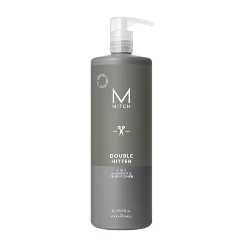 Image of Paul Mitchell Mitch Double Hitter 2-in-1 Shampoo and Conditioner 1000 ml Pack of 1)