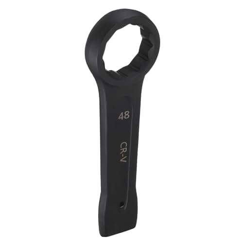 Image of sourcing map Slogging Box End Striking Ring Wrench 48mm Metric CR-V Steel 12-Point Flat Strike Wrench Baking Paint Single Head Spanner Hand Tool for Mechanical Automotive Repair