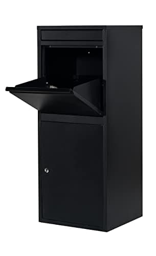 Image of Extra Large Parcel Box Outdoor Parcel Delivery Box Parcel Drop Box Metal Post Box for Internet Deliveries,Wall Mountable Weatherproof Sturdy Mailbox Home Porch - Atahome Cappadocia (Black)