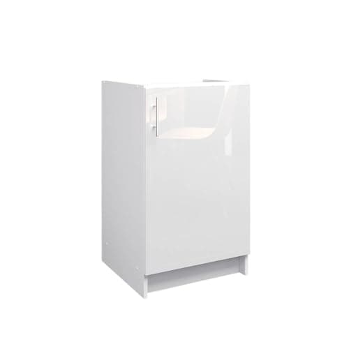 Image of JD Greta Fixed Height 500mm Kitchen Base Cabinet Floor Unit (Without Worktop) – White Gloss