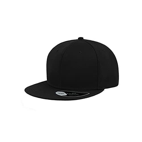Image of Atlantis Snap Back Flat Visor 6 Panel Cap (One Size) (Black)