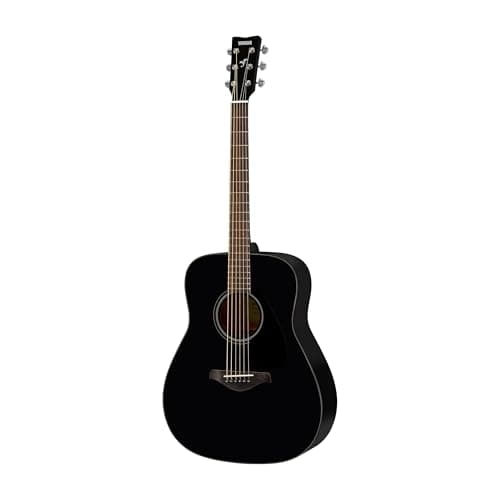 Image of Yamaha FG800 the iconic beginner's acoustic guitar with an authentic sound for adults and teenagers, 4/4 wooden guitar in black