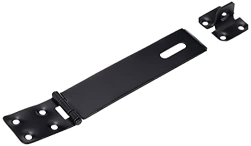 Image of Merriway BH04395 150mm (6 inch) Japanned Safety Hasp and Staple - Black