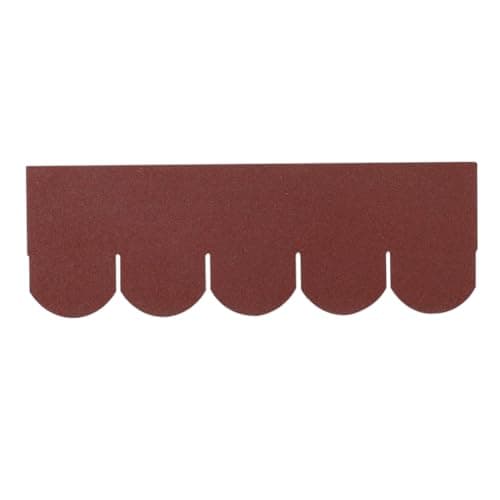 Image of INMOZATA 18pcs/2.61sqm Asphalt Roofing Tiles, Thickness 2.7mm Self-Adhesive Roofing Felt Tiles for Roof Sheds, Weather Resistant Waterproof Roof Shingles(Red, Fish Scale)