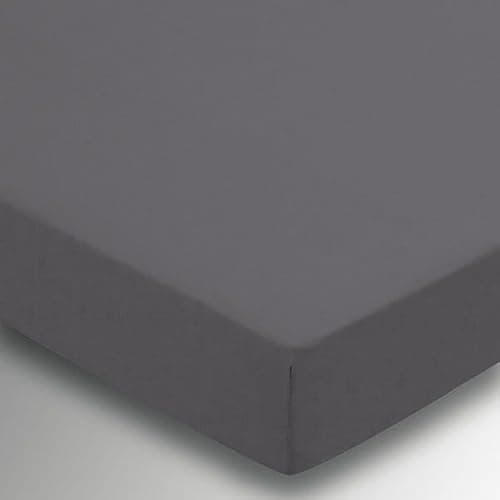 Image of Helena Springfield Plain Dye Fitted Sheet 36cm Deep King Size Charcoal