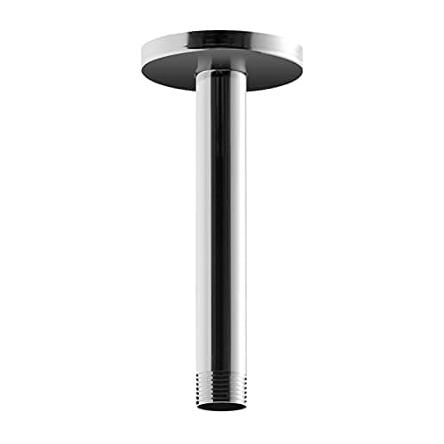 Image of OFFO Shower Arm with Flange 15cm(6 inch) Universal Ceiling-Mounted Replacement Shower Arm for Fixed Shower Head and Rain Shower Head Chrome