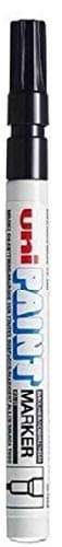 Image of Uni Coloured Fine (0.8-1.2mm) PX-21 Black Oil Paint Marker Pen Metal Glass Wood Plastic Stone Outdoor Bullet Nib Tip (Pack Of 1)