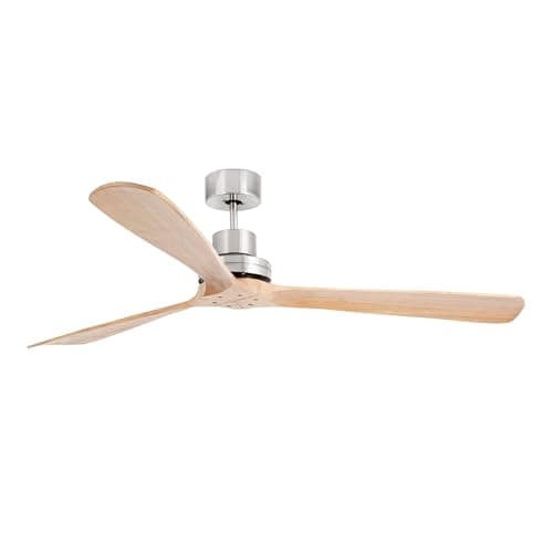 Image of Faro Barcelona 33504DC - LANTAU-G Matt Nickel/Pine Ceiling Fan with DC Motor