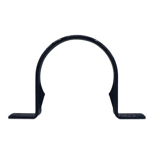 Image of 4 x Black Round 68mm Flush Downpipe Brackets, Freeflow Low Profile