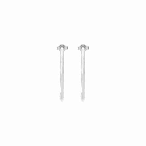 Image of Skagen Women's Moderne Stak Silver-Tone Stainless Steel Earring, SKJ1871040