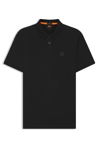 Image of BOSS Mens Passenger Stretch-Cotton Slim-fit Polo Shirt with Logo Patch