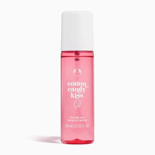 Image of The Body Shop Cotton Candy Kiss Fragrance Mist (1x 100ml), Women’s Body Mist with Strawberry Bubble Gum, Vanilla Bourbon & Tonka Bean, Sweet Candy Floss Perfume Spray for Everyday Wear
