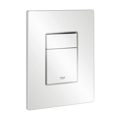 Image of GROHE Skate Cosmopolitan Flush Plate for Concealed Gd2 Cisterns, Water-Saving, Dual Flush with Start-and-Stop Activation, Easy To Install, Alpine White, 38732SH0